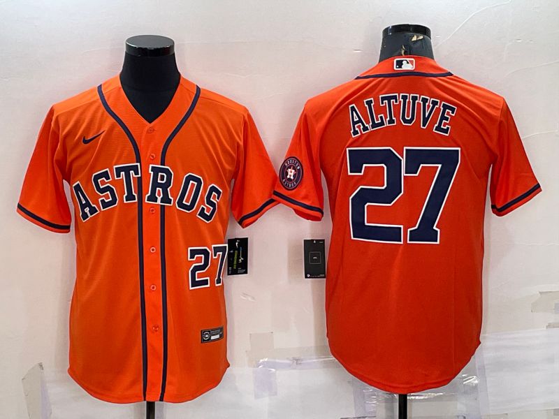 Men Houston Astros #27 Altuve Orange Game Nike 2022 MLB Jersey->pittsburgh steelers->NFL Jersey
